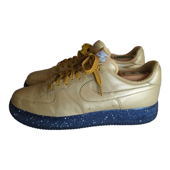 NikeiD Custom Designed  Gold and Black Sneakers 2015 Size 8.5 - Picture 13 of 16